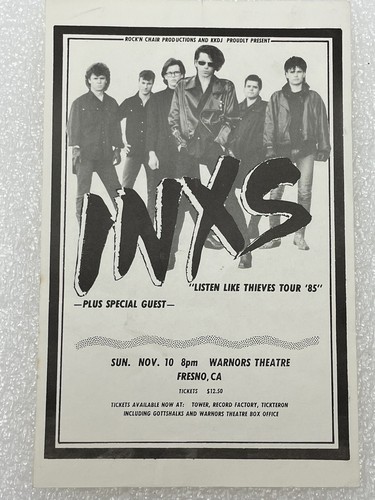 1985 concerto volantino inxs - concerto,