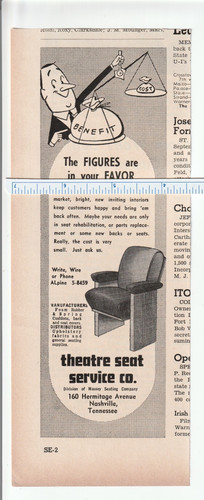 Vintage 1957 theatre seat - vintage,